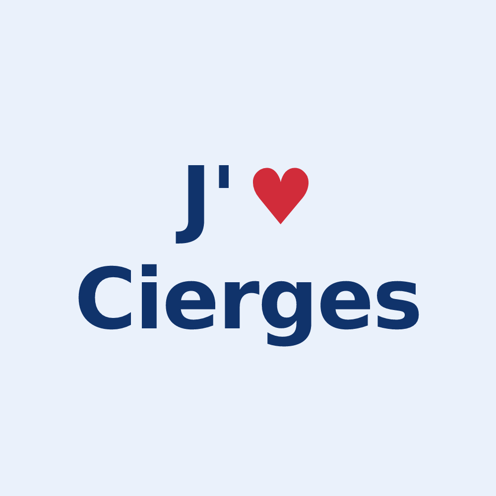 Sticker personnalisé Cierges — design J'aime Cierges