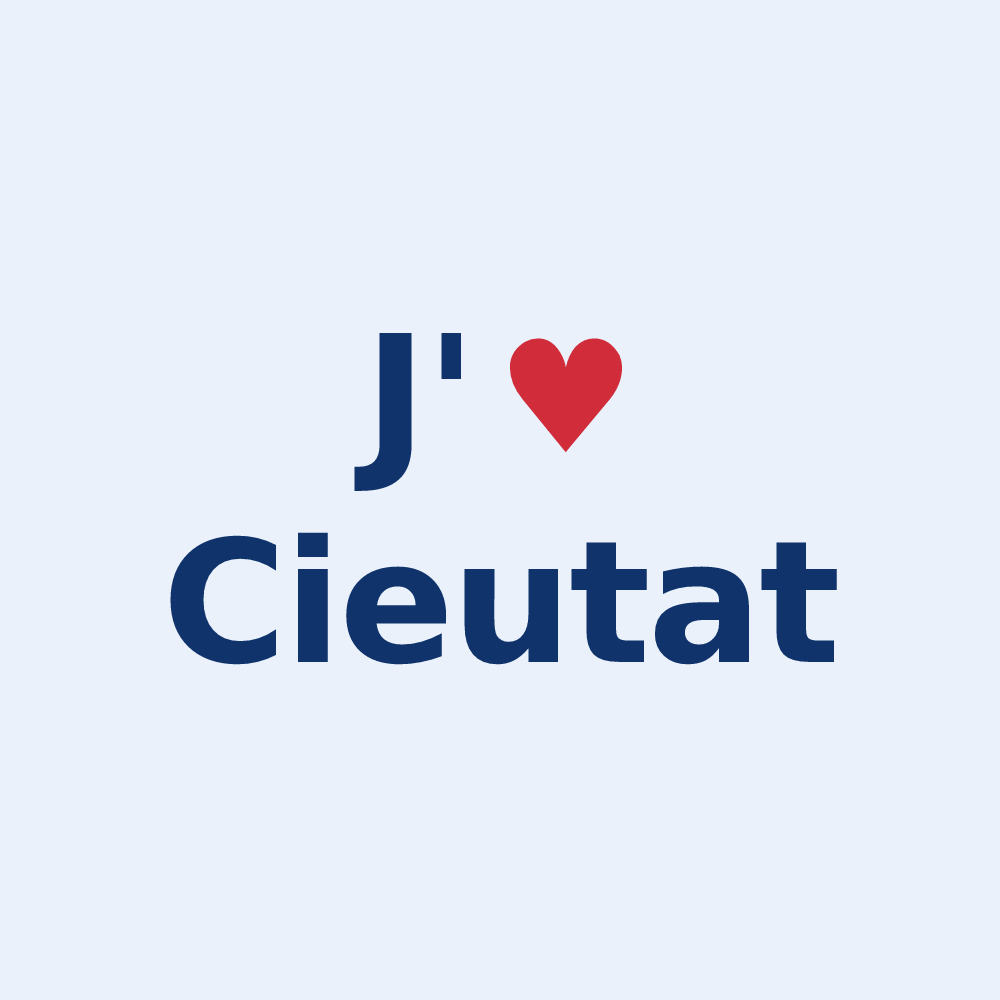 Sticker personnalisé Cieutat — design « J'aime Cieutat » imprimé sur le sticker