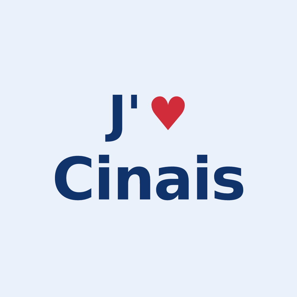 Sticker personnalisé Cinais — design J'aime Cinais