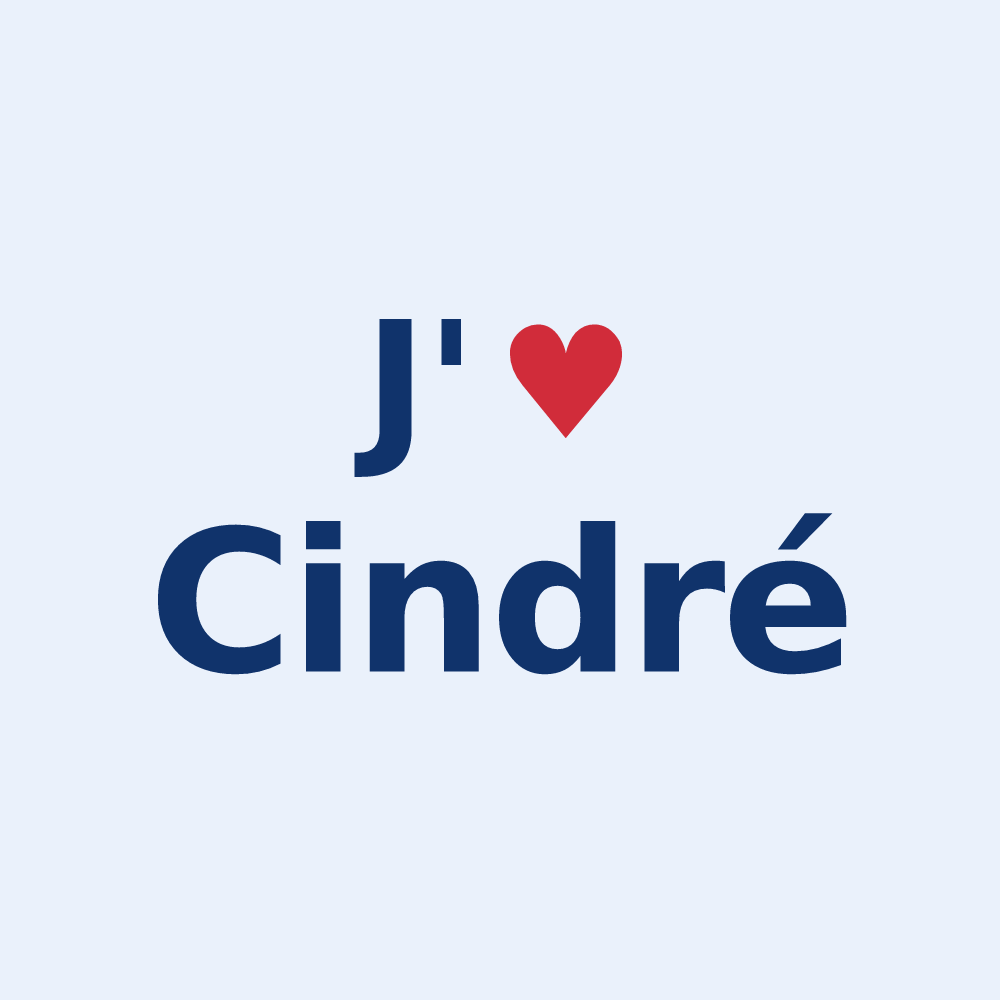 Sticker personnalisé Cindré — design J'aime Cindré