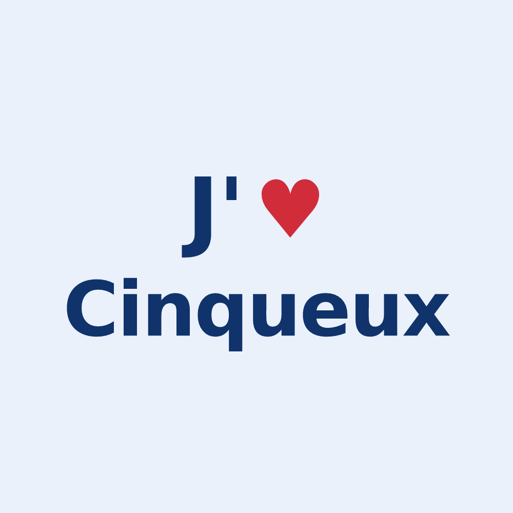 Sticker personnalisé Cinqueux — design J'aime Cinqueux