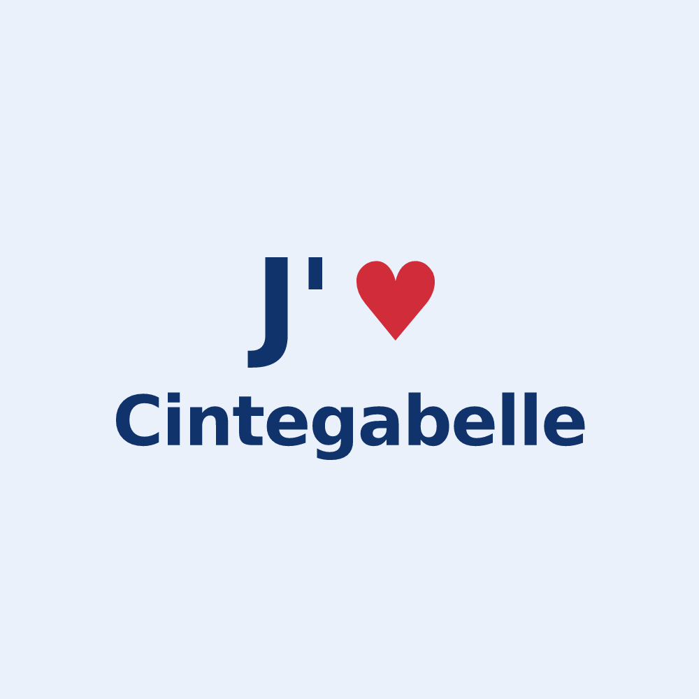 Sticker personnalisé Cintegabelle — design J'aime Cintegabelle