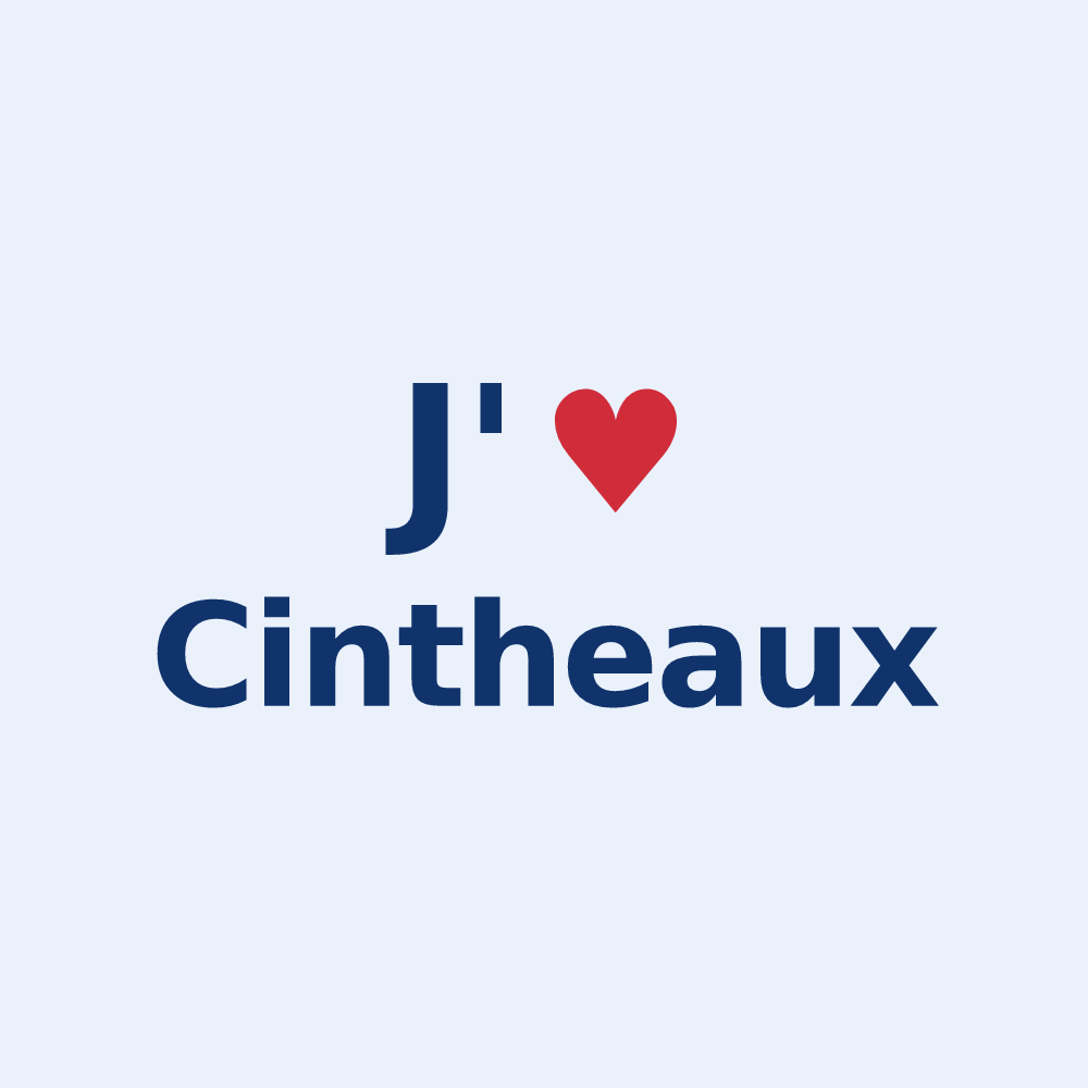 Sticker personnalisé Cintheaux — design J'aime Cintheaux
