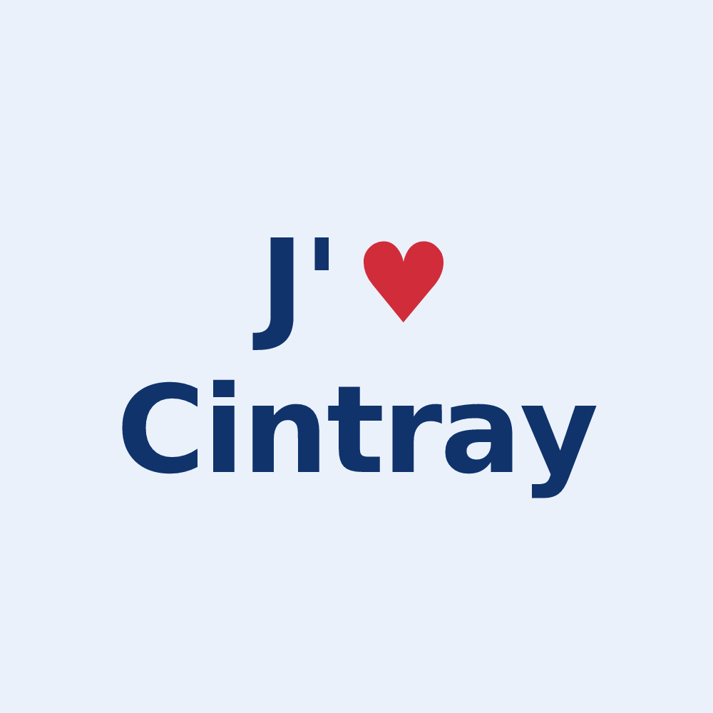 Sticker personnalisé Cintray — design J'aime Cintray