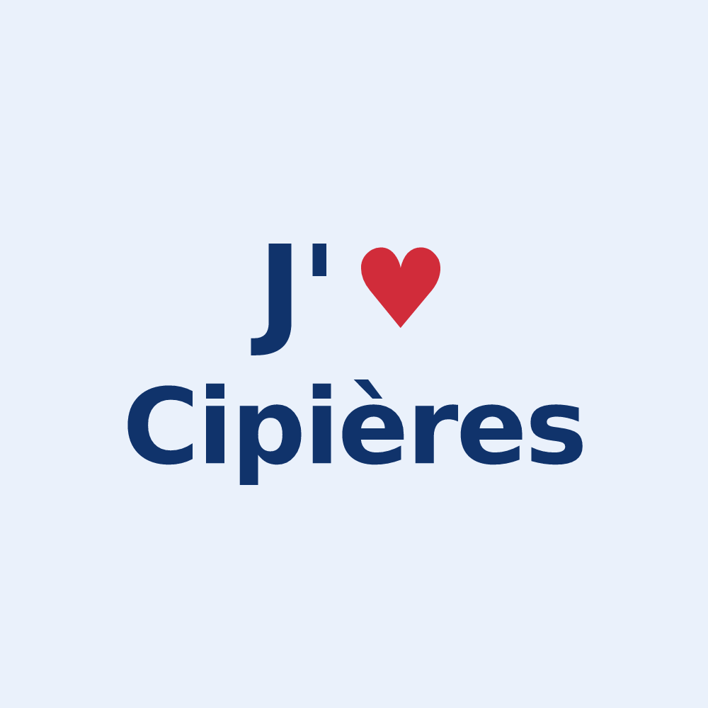Sticker personnalisé Cipières — design J'aime Cipières