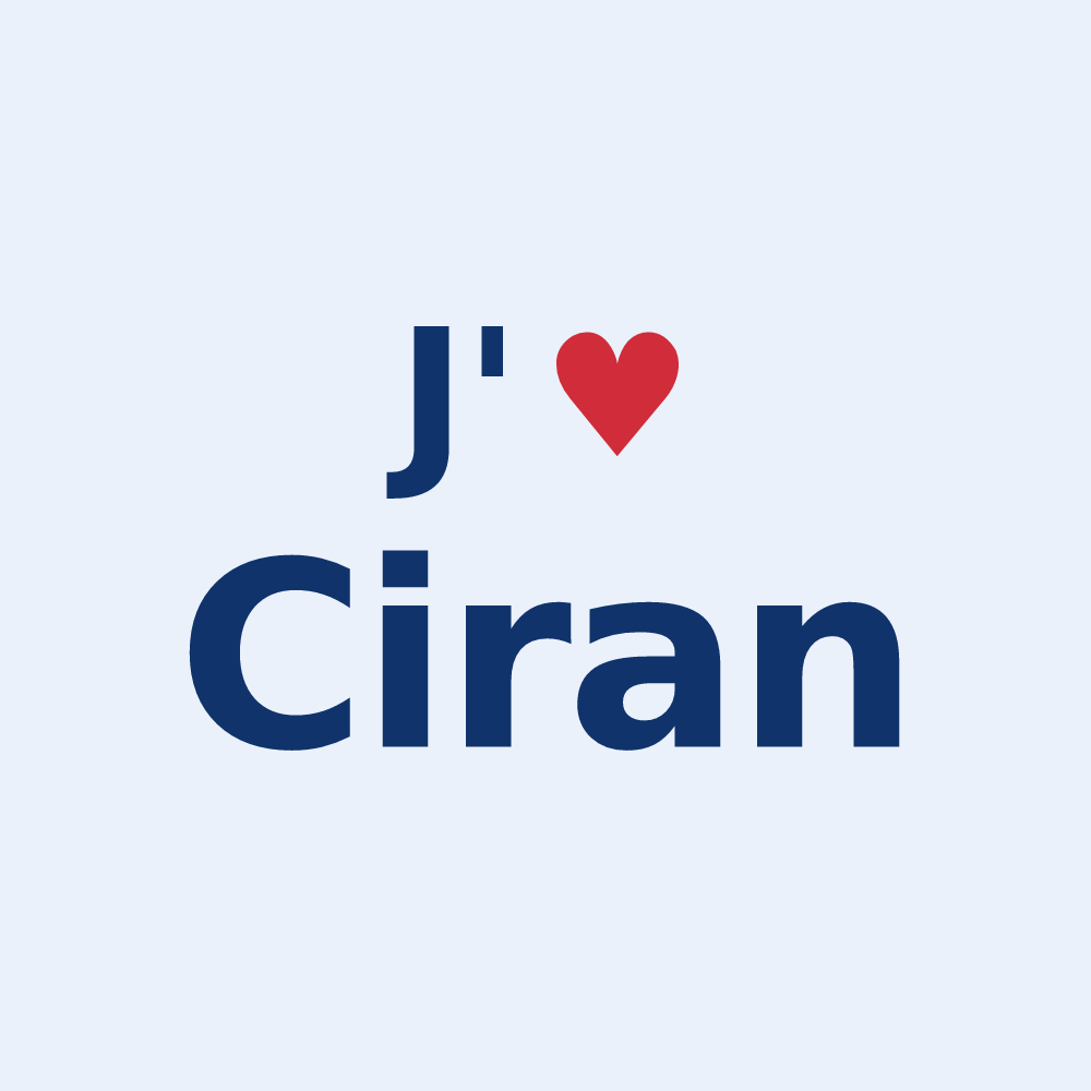 Sticker personnalisé Ciran — design J'aime Ciran