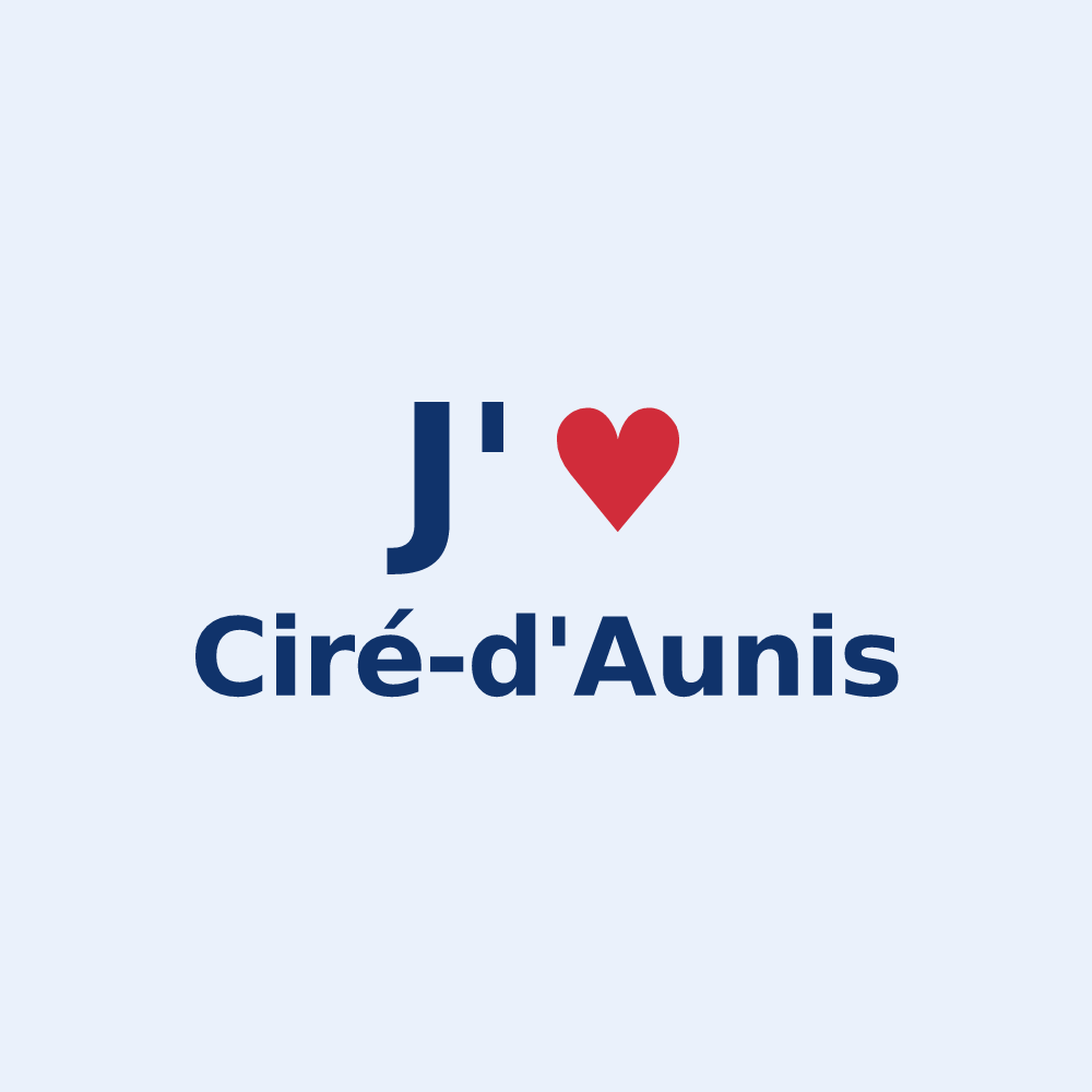 Sticker personnalisé Ciré-d'Aunis — design J'aime Ciré-d'Aunis