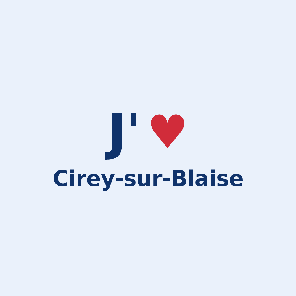 Sticker personnalisé Cirey-sur-Blaise — design J'aime Cirey-sur-Blaise