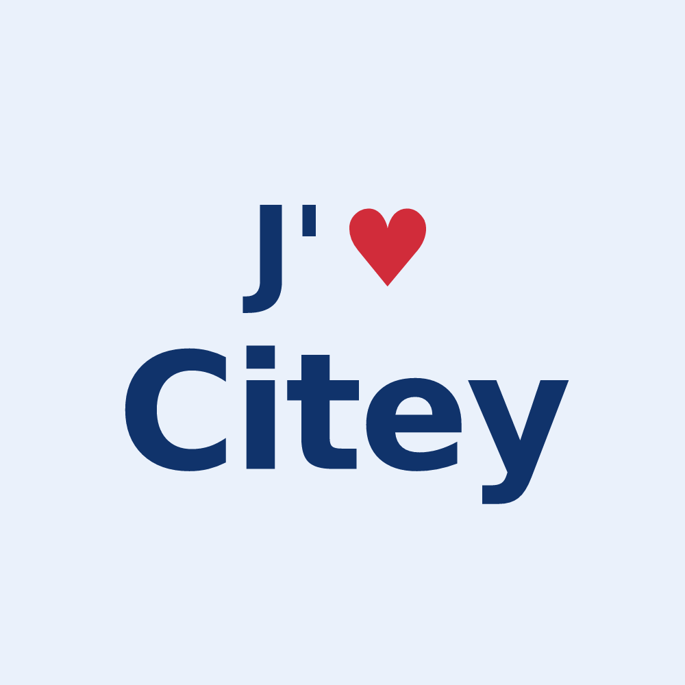 Sticker personnalisé Citey — design J'aime Citey
