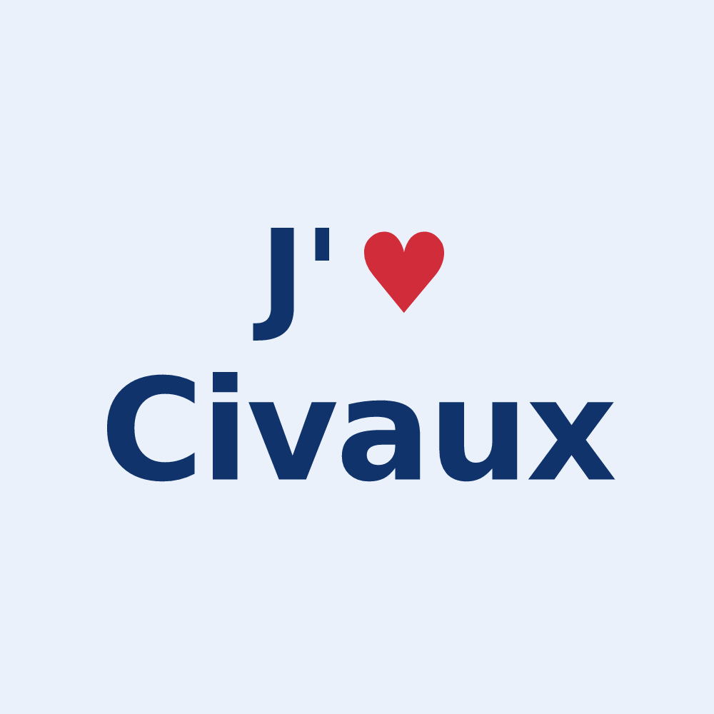 Sticker personnalisé Civaux — design J'aime Civaux
