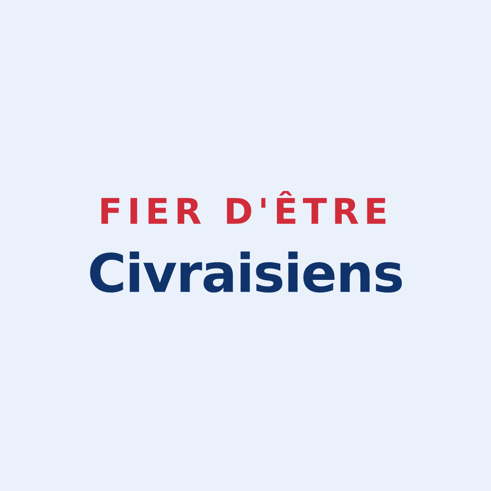 Sticker « Fier d'être Civraisiens » — design pour Civray