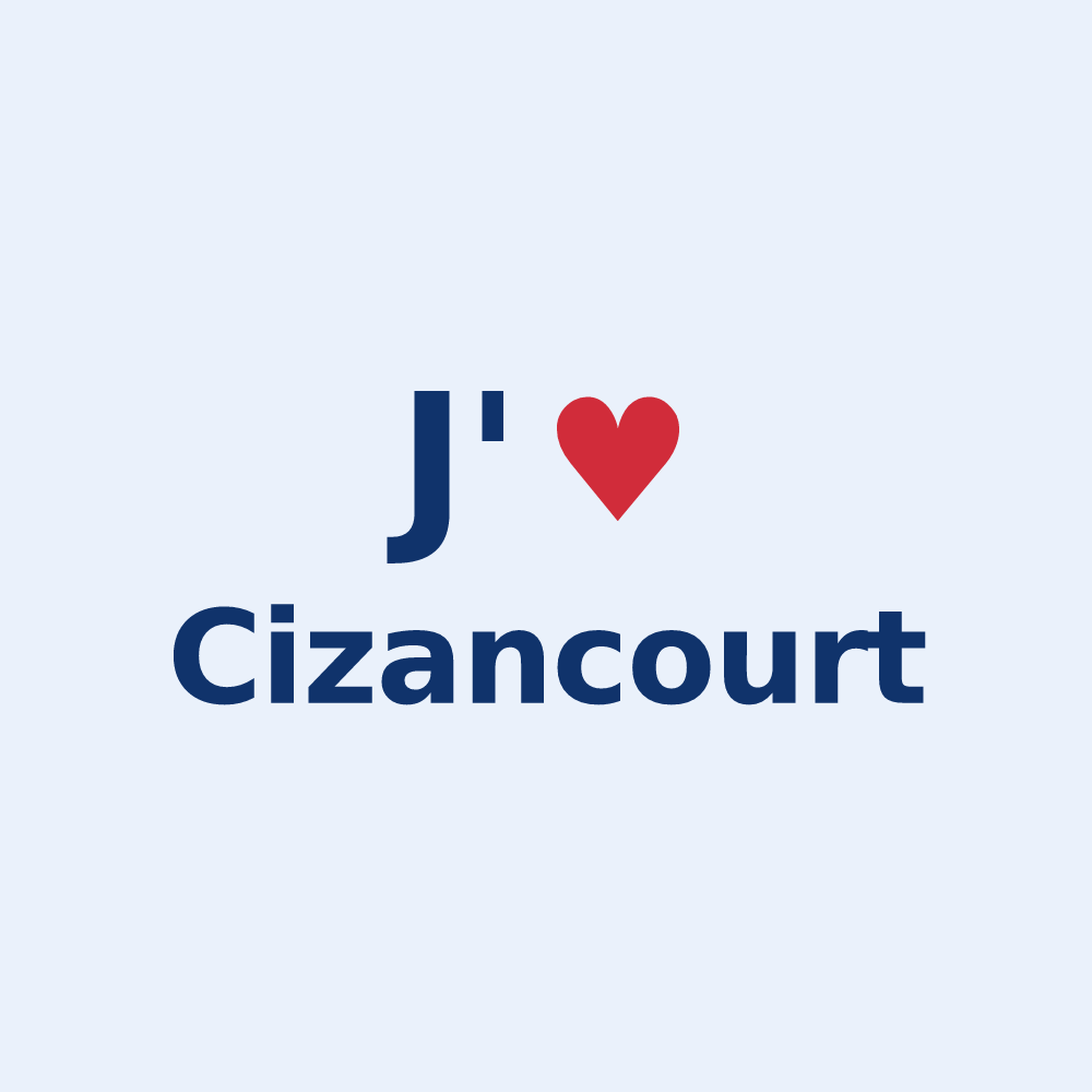 Sticker personnalisé Cizancourt — design J'aime Cizancourt