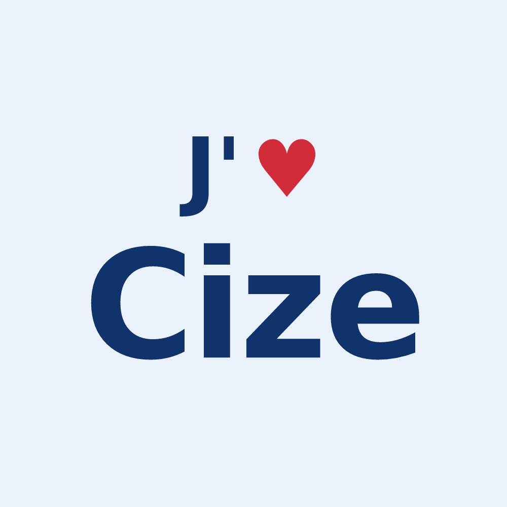 Sticker personnalisé Cize — design J'aime Cize