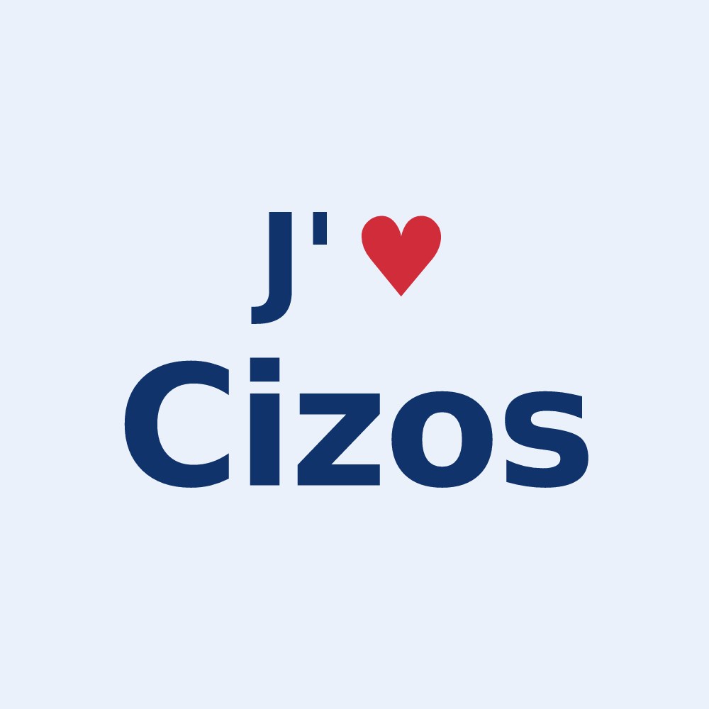 Sticker personnalisé Cizos — design J'aime Cizos