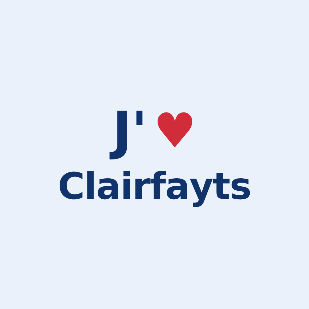 Sticker personnalisé Clairfayts — design J'aime Clairfayts