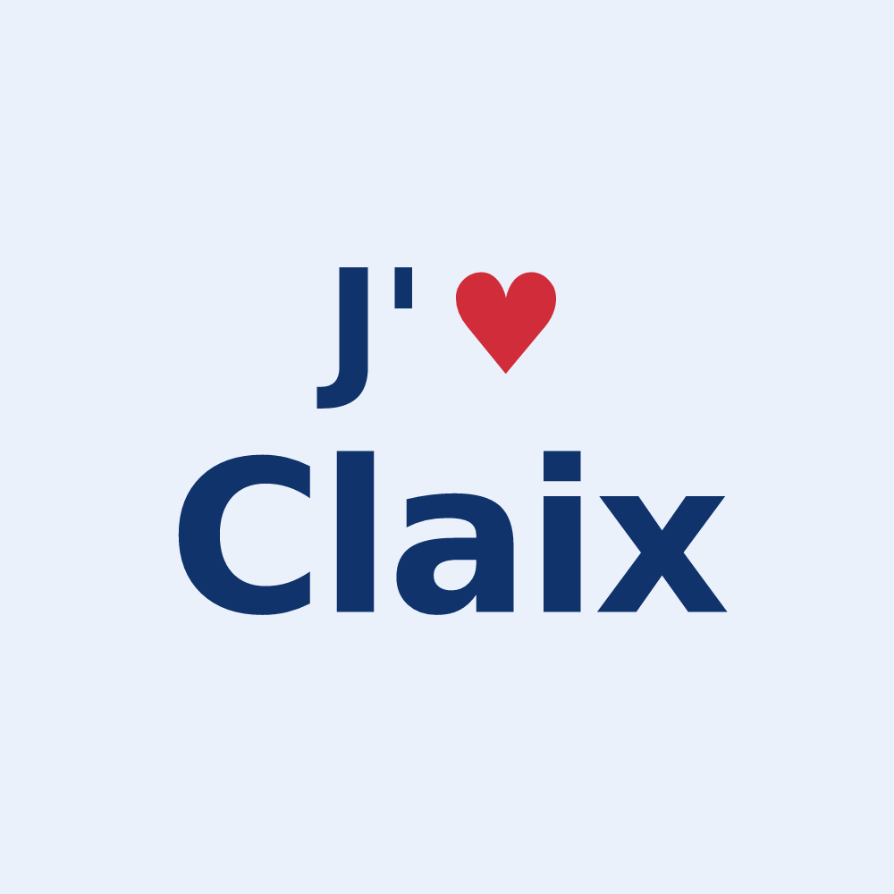 Sticker personnalisé Claix — design J'aime Claix