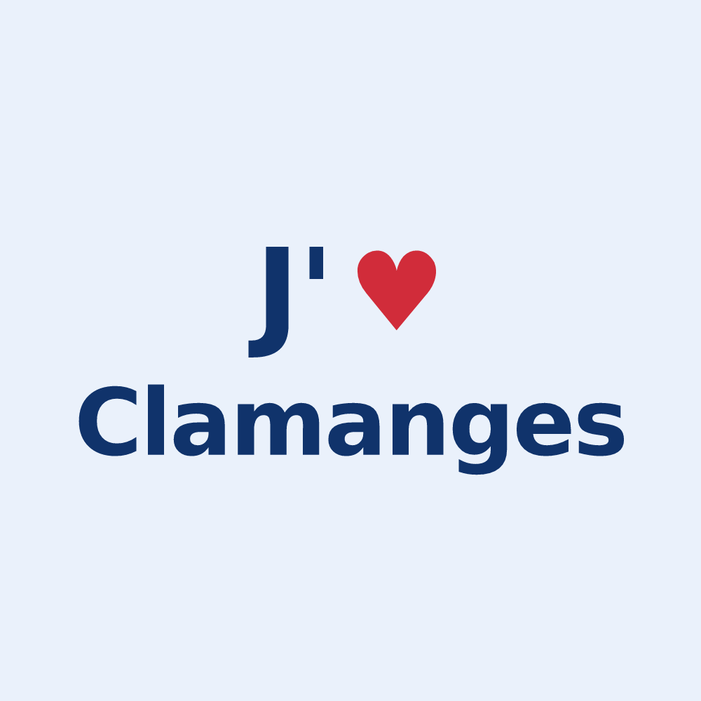Sticker personnalisé Clamanges — design J'aime Clamanges