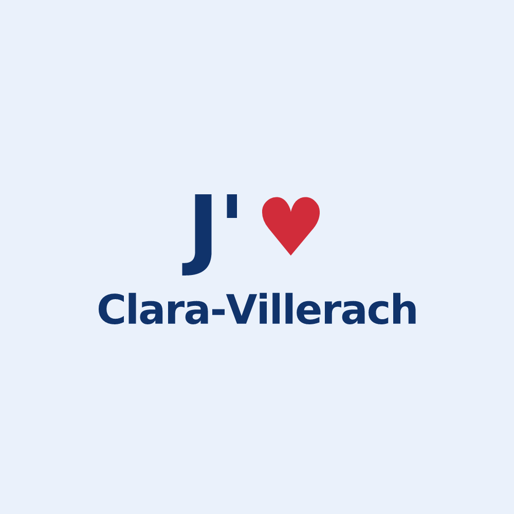 Sticker personnalisé Clara-Villerach — design J'aime Clara-Villerach