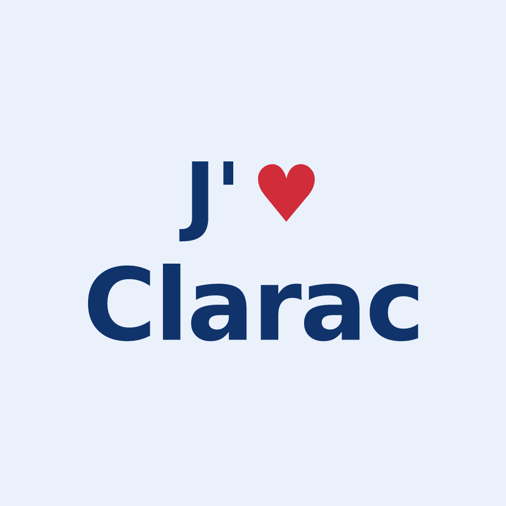 Sticker personnalisé Clarac — design J'aime Clarac