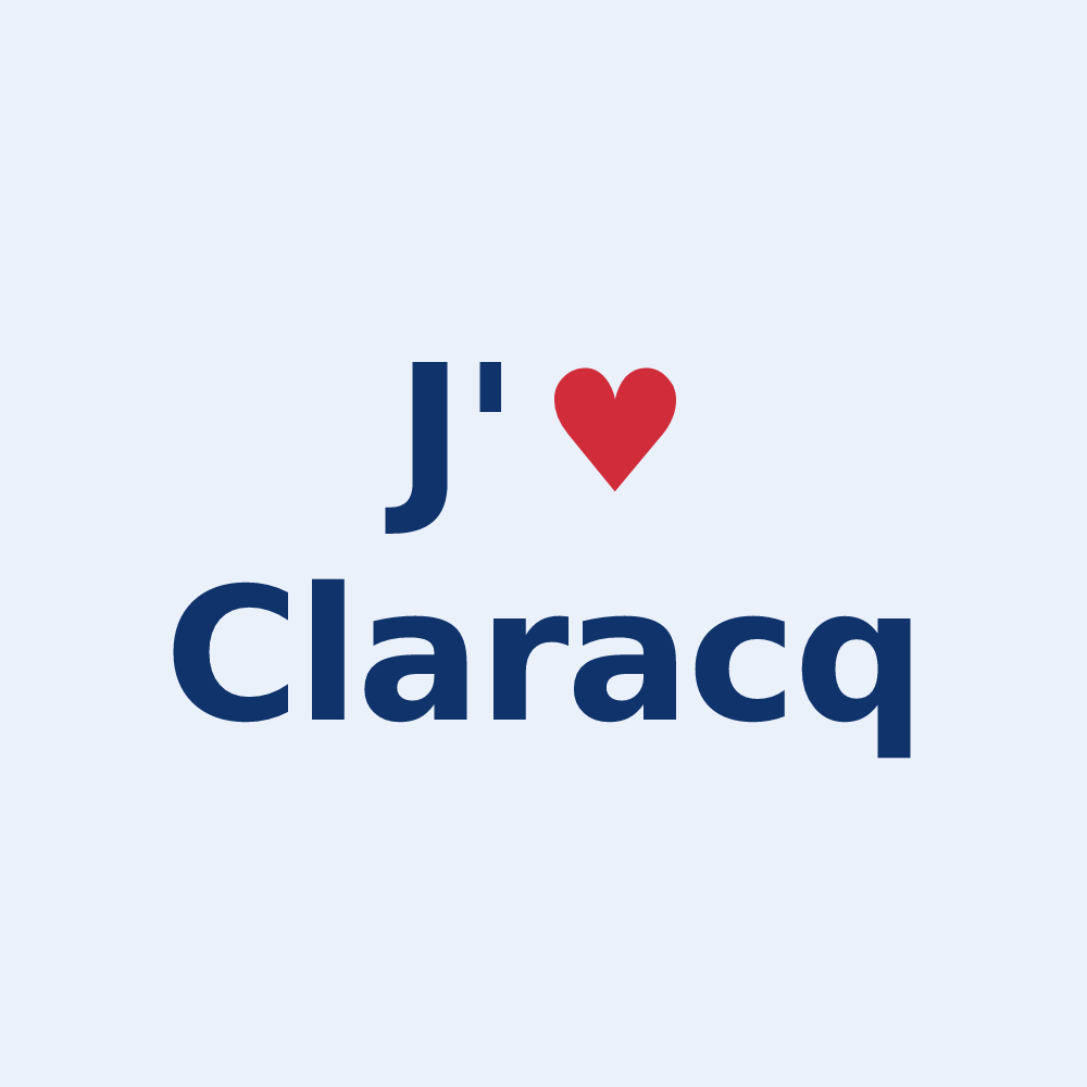 Sticker personnalisé Claracq — design J'aime Claracq