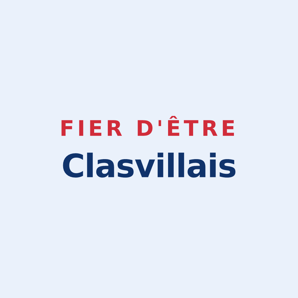 Sticker « Fier d'être Clasvillais » — design pour Clasville