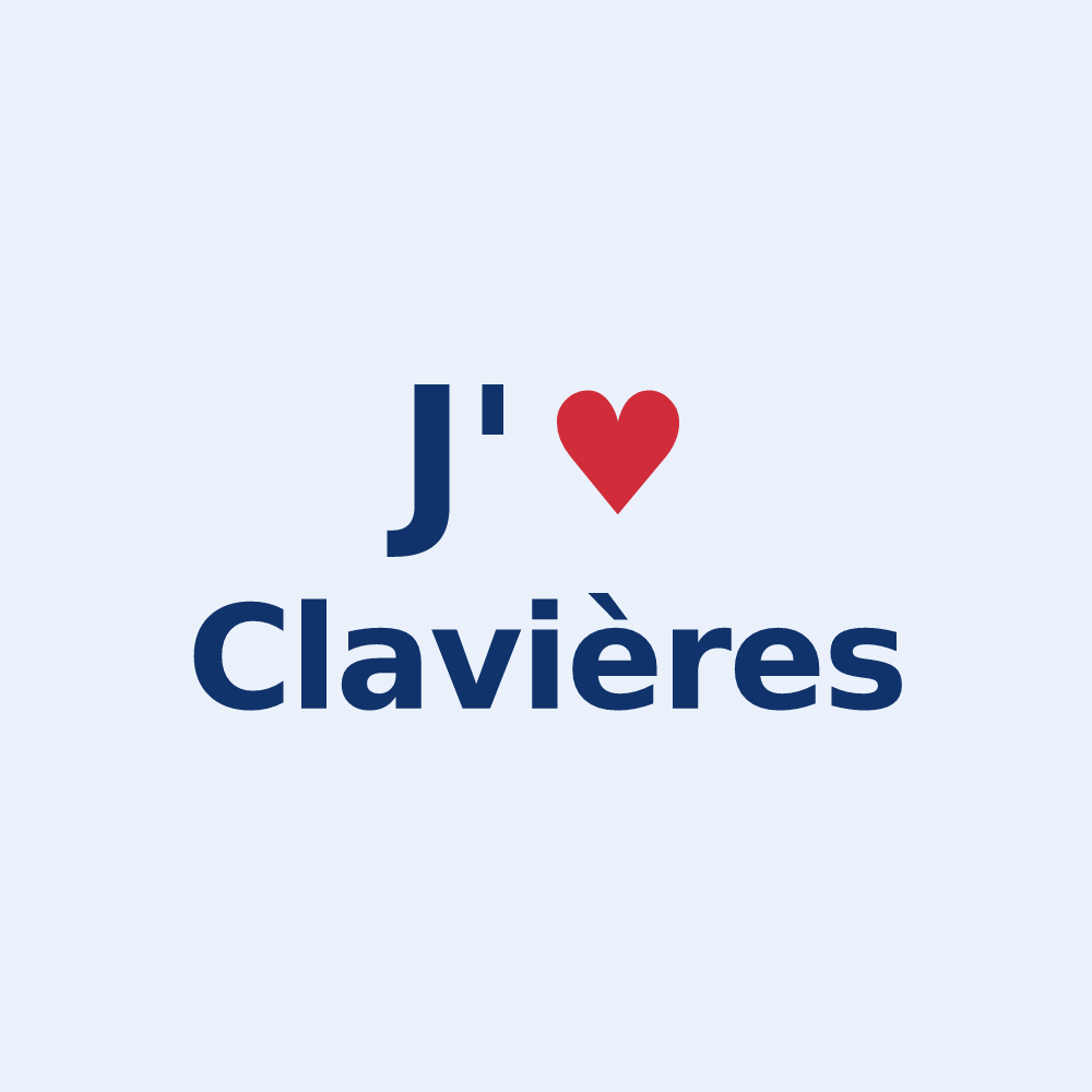Sticker personnalisé Clavières — design J'aime Clavières