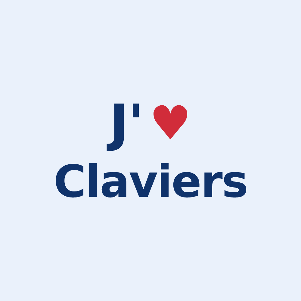 Sticker personnalisé Claviers — design J'aime Claviers
