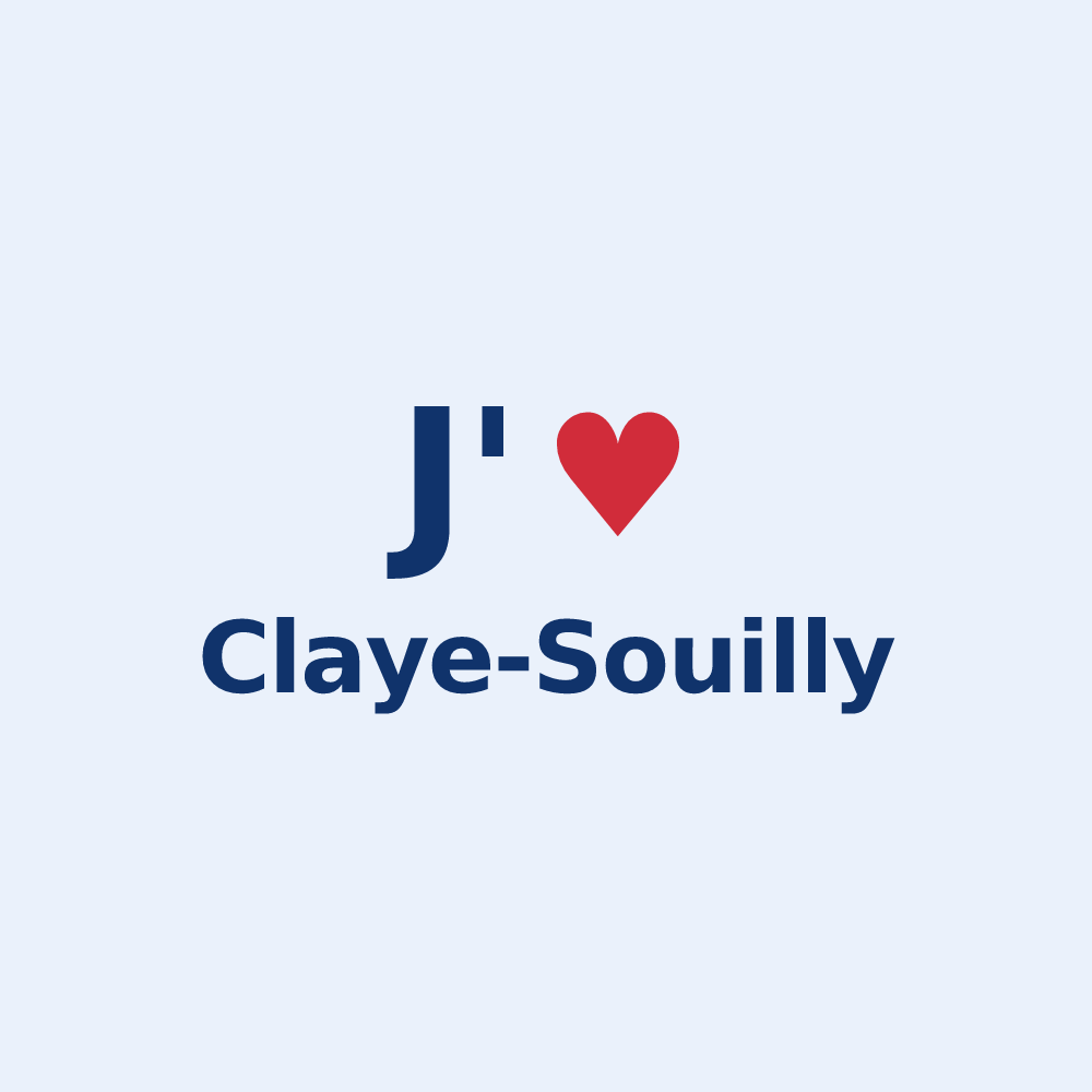 Sticker personnalisé Claye-Souilly — design J'aime Claye-Souilly