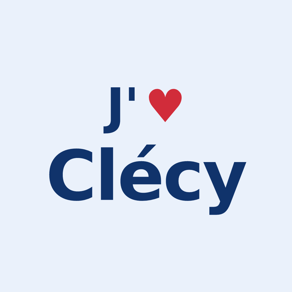 Sticker personnalisé Clécy — design J'aime Clécy
