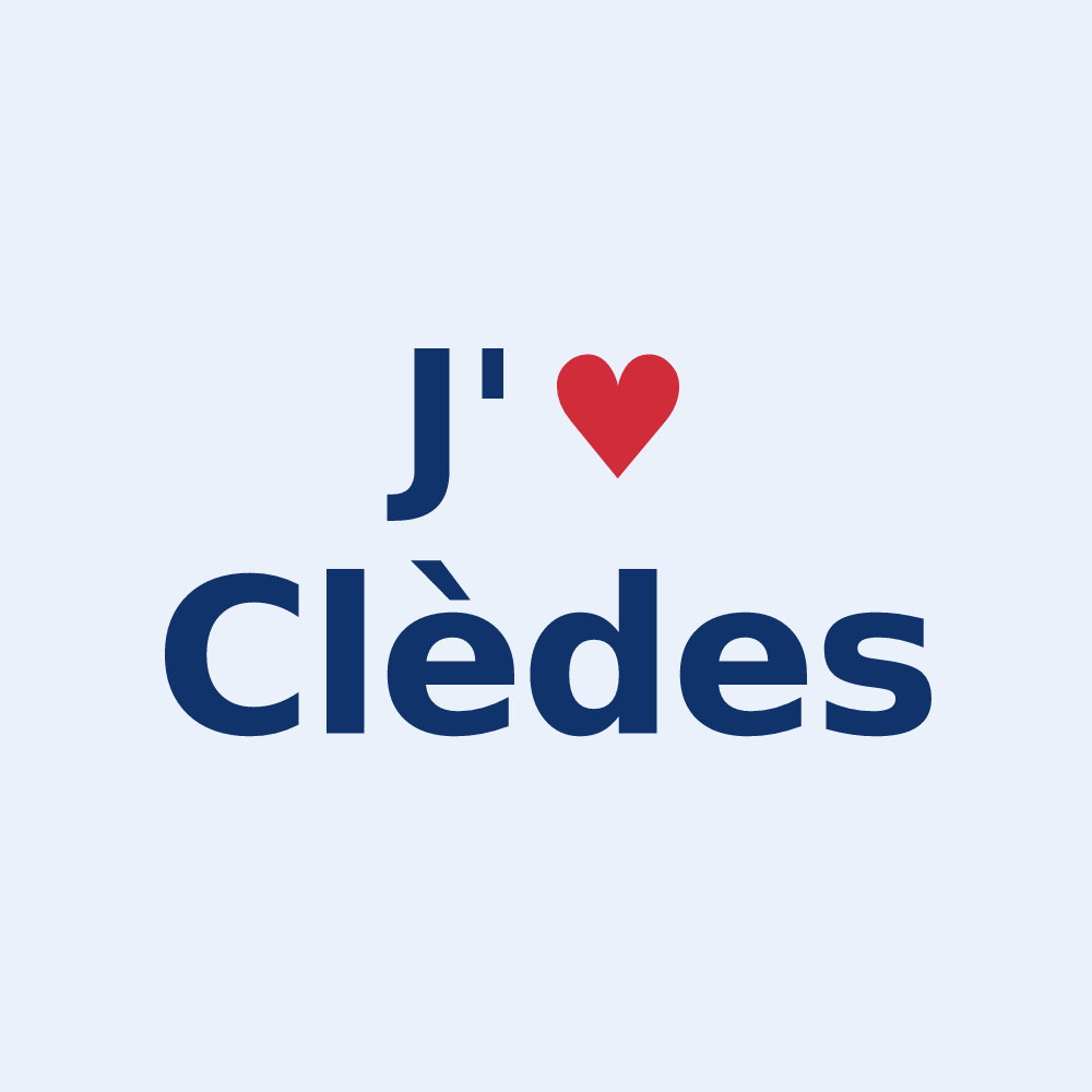 Sticker personnalisé Clèdes — design J'aime Clèdes