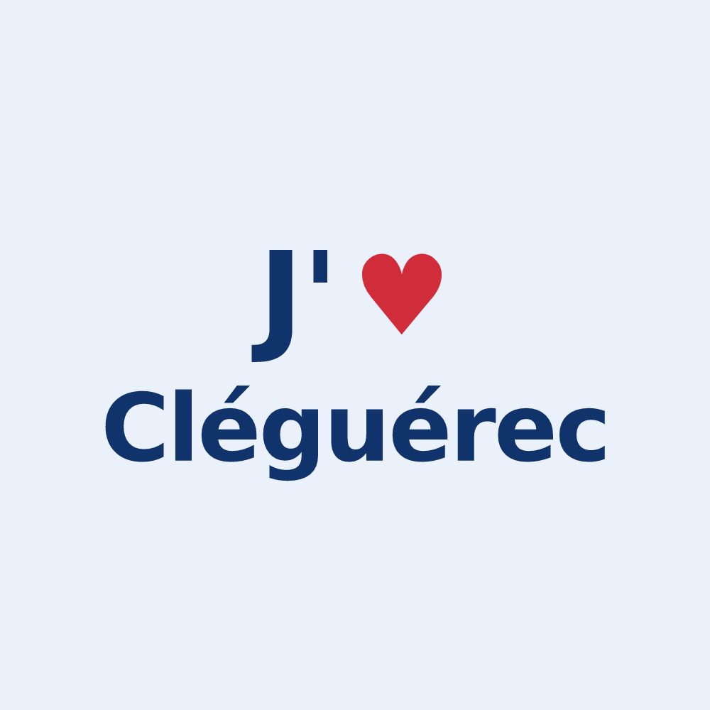 Sticker personnalisé Cléguérec — design J'aime Cléguérec