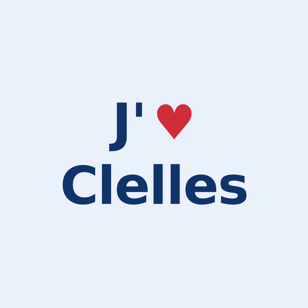 Sticker personnalisé Clelles — design J'aime Clelles