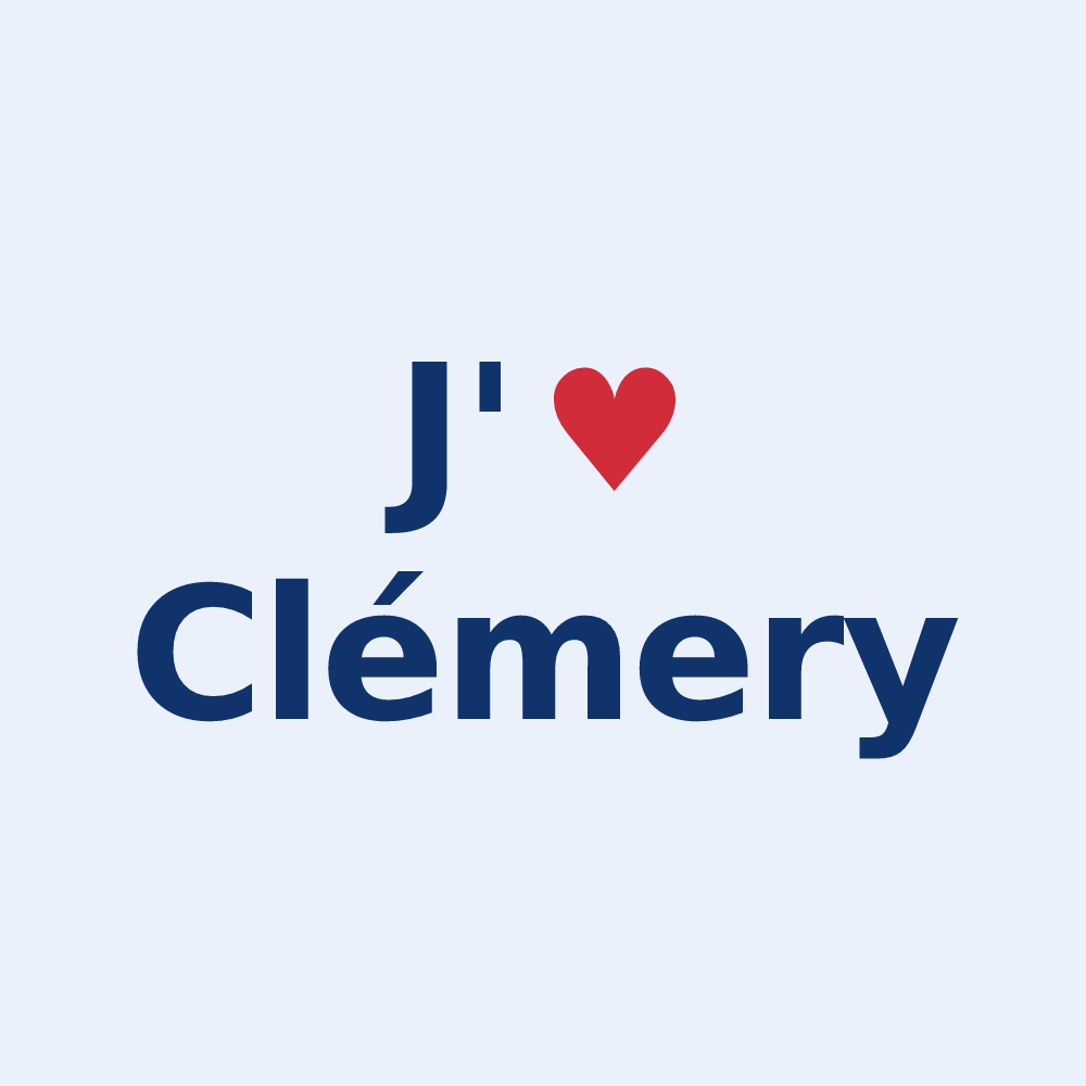 Sticker personnalisé Clémery — design J'aime Clémery