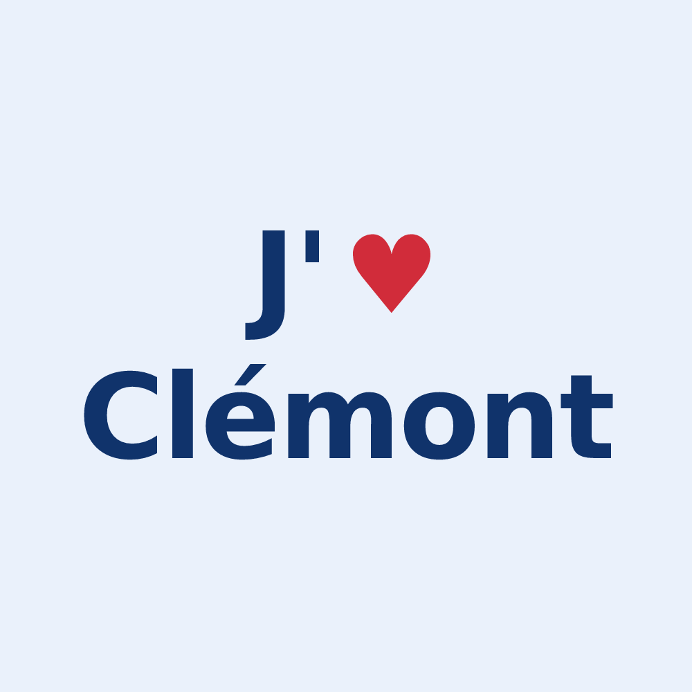 Sticker personnalisé Clémont — design J'aime Clémont