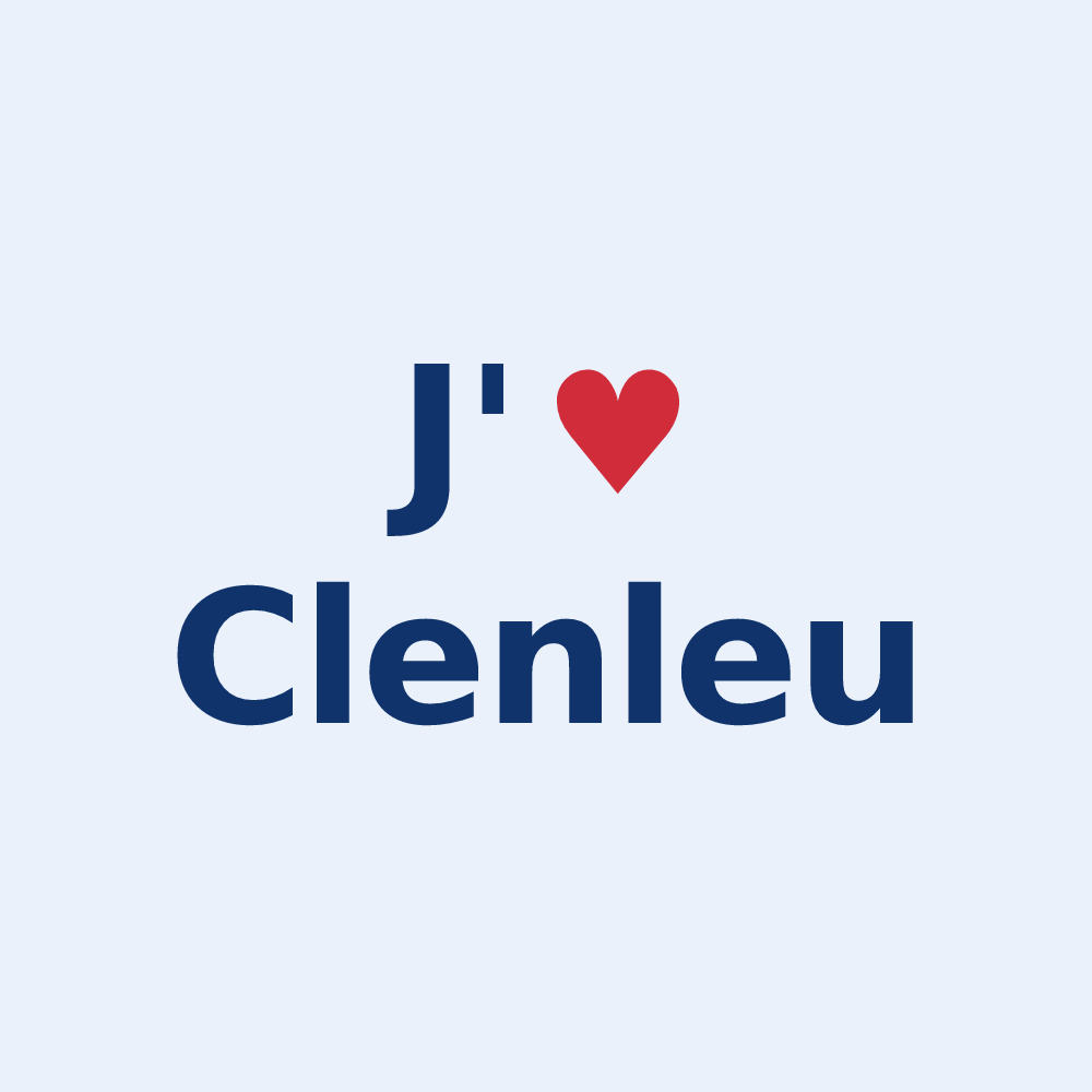 Sticker personnalisé Clenleu — design J'aime Clenleu