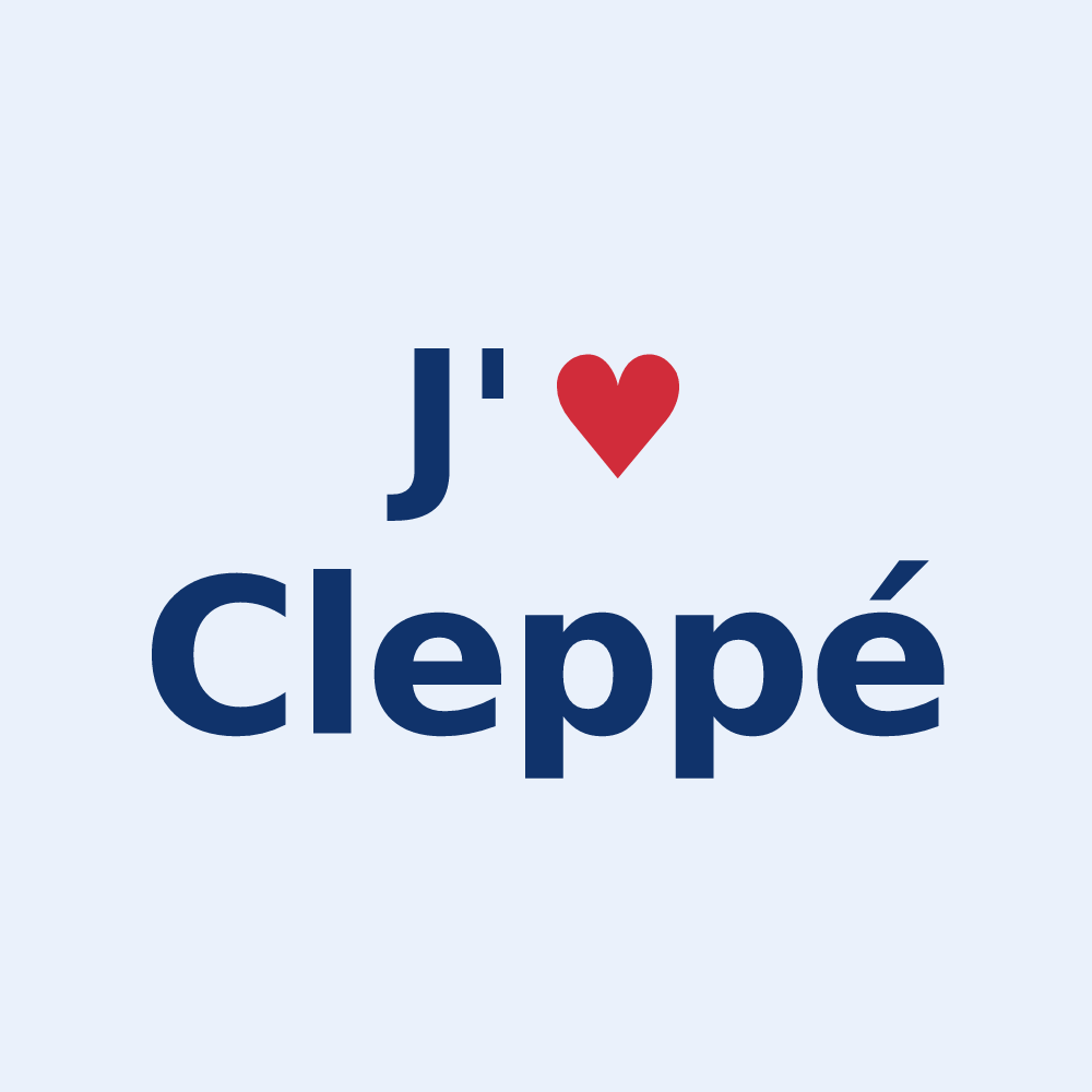 Sticker personnalisé Cleppé — design J'aime Cleppé