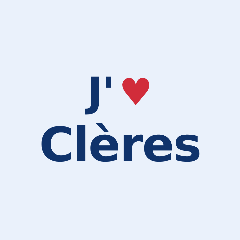 Sticker personnalisé Clères — design J'aime Clères