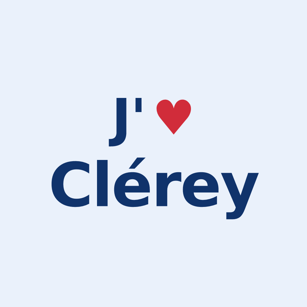 Sticker personnalisé Clérey — design J'aime Clérey