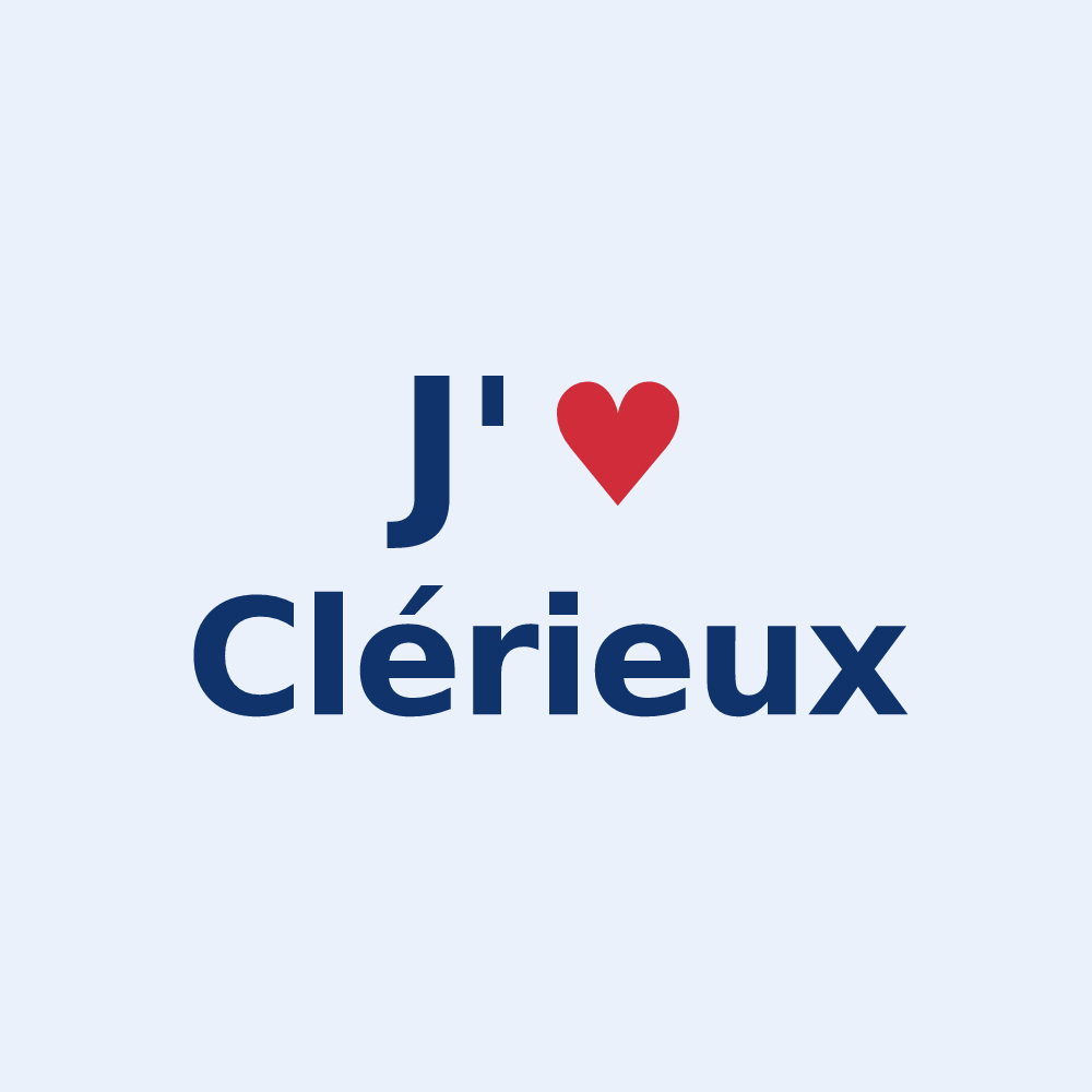 Sticker personnalisé Clérieux — design J'aime Clérieux