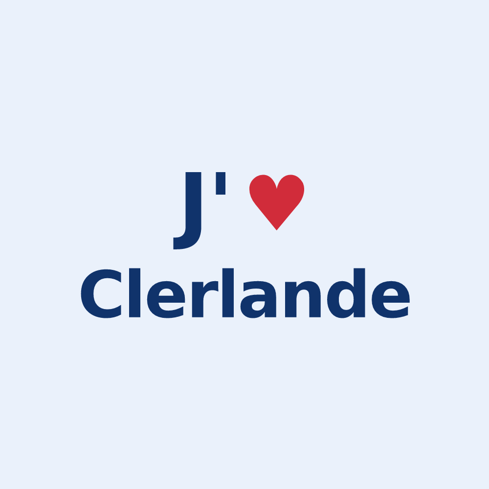 Sticker personnalisé Clerlande — design J'aime Clerlande