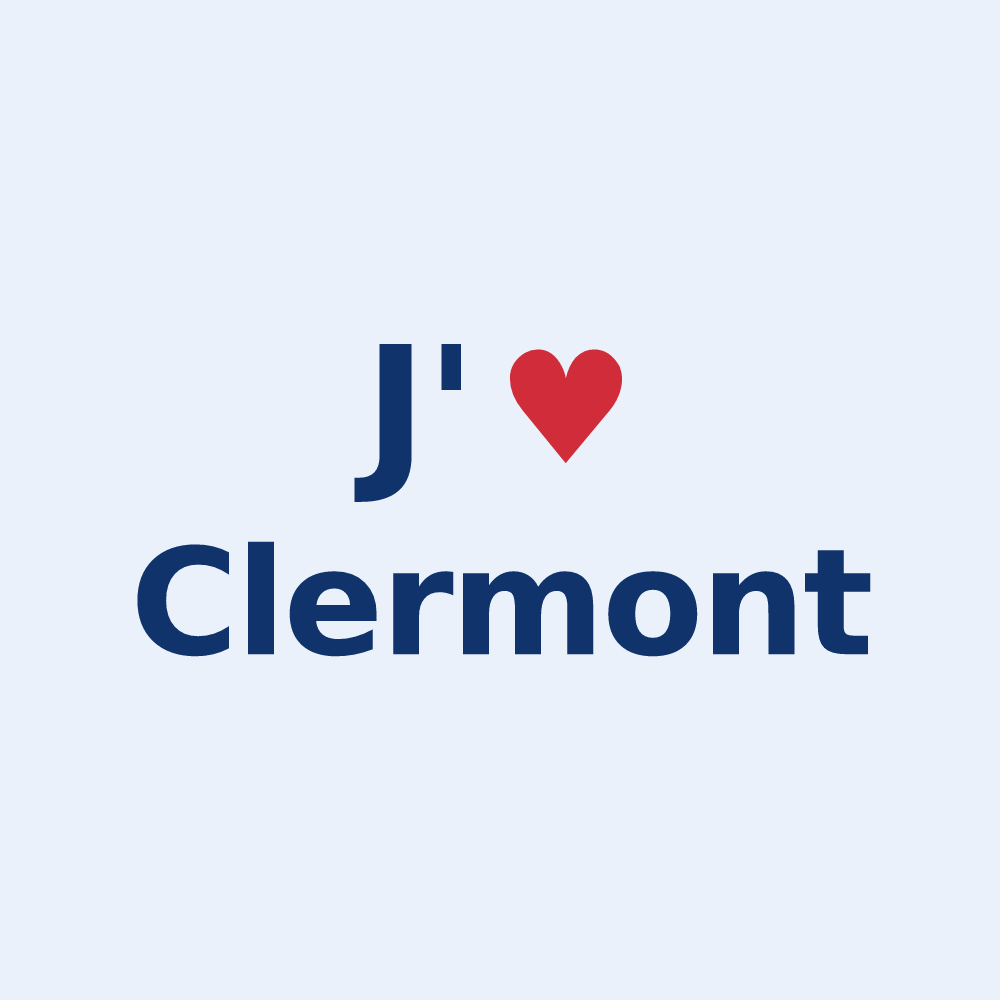 Sticker personnalisé Clermont — design J'aime Clermont