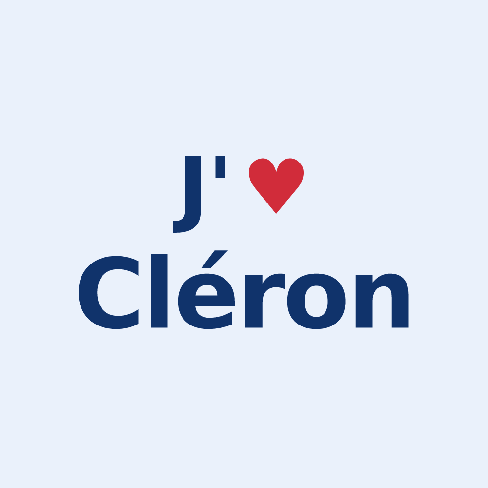 Sticker personnalisé Cléron — design J'aime Cléron