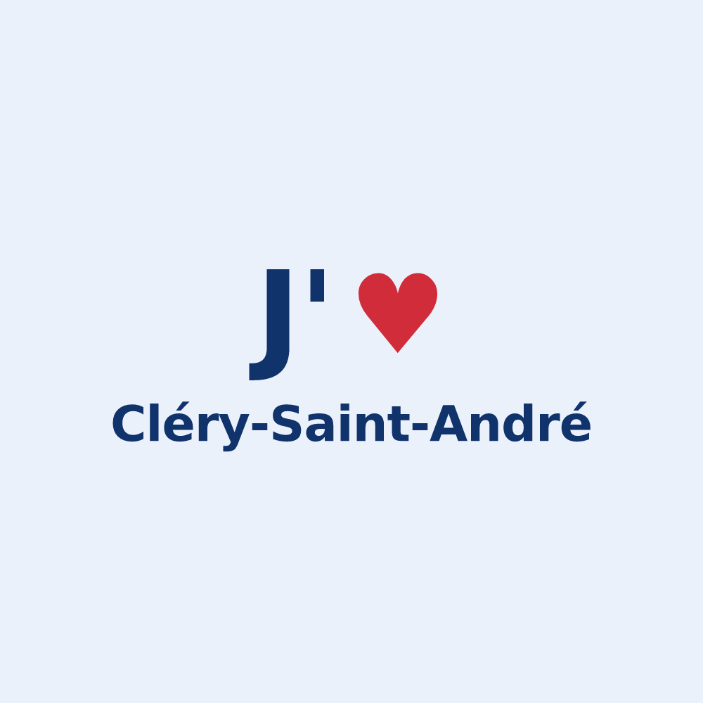 Sticker personnalisé Cléry-Saint-André — design J'aime Cléry-Saint-André