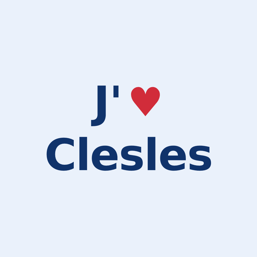 Sticker personnalisé Clesles — design J'aime Clesles