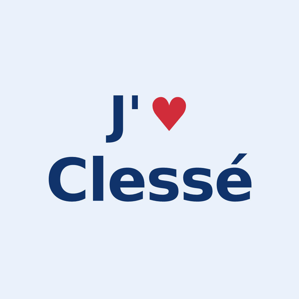 Sticker personnalisé Clessé — design J'aime Clessé
