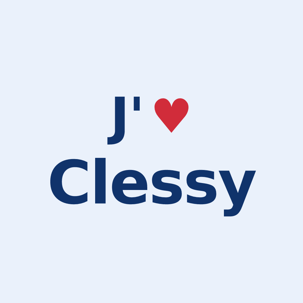 Sticker personnalisé Clessy — design J'aime Clessy