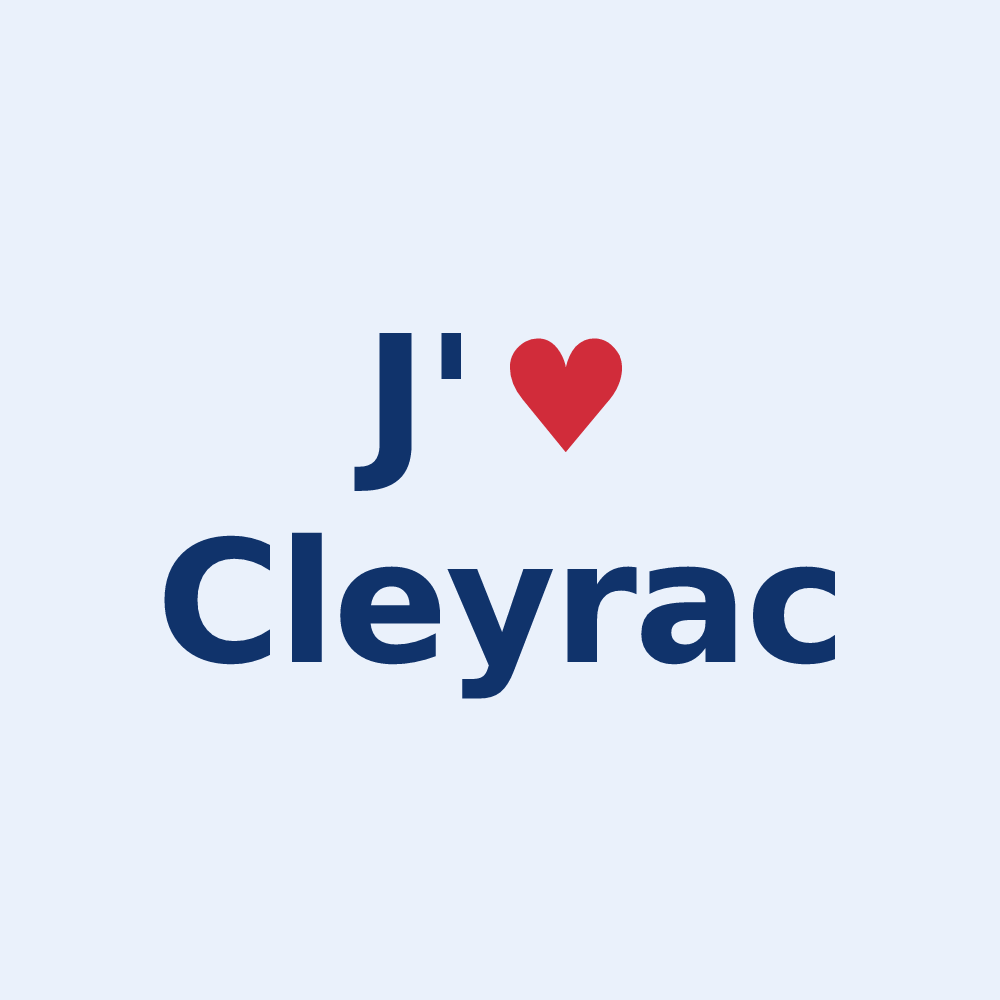 Sticker personnalisé Cleyrac — design J'aime Cleyrac
