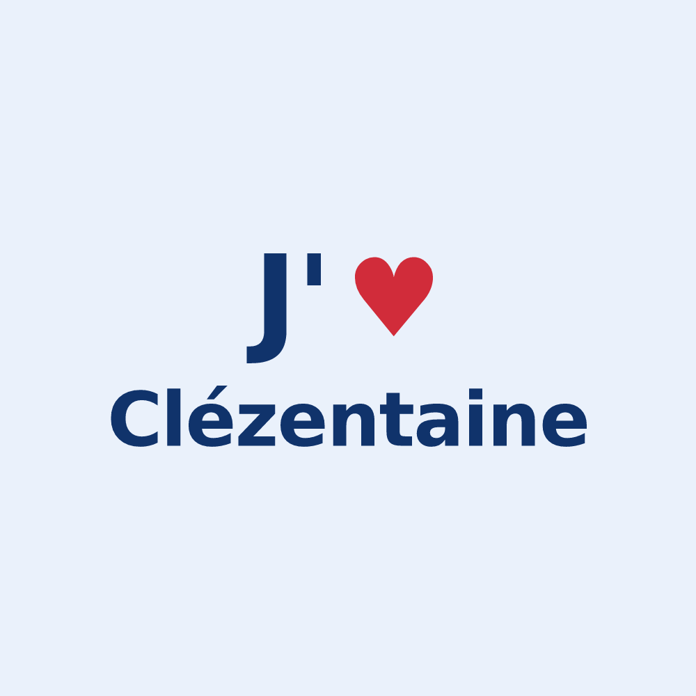 Sticker personnalisé Clézentaine — design J'aime Clézentaine