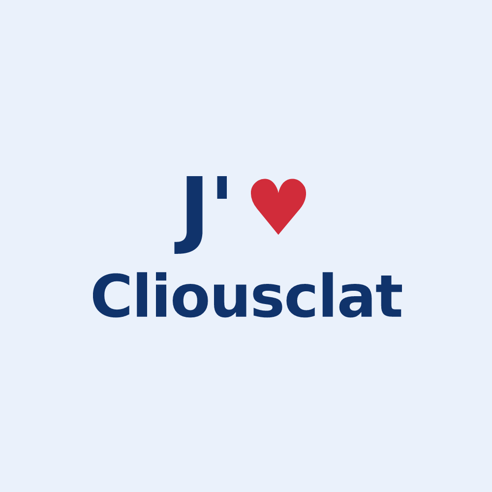 Sticker personnalisé Cliousclat — design J'aime Cliousclat
