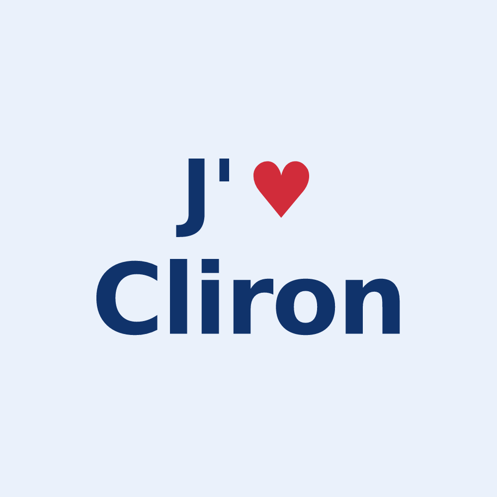 Sticker personnalisé Cliron — design J'aime Cliron